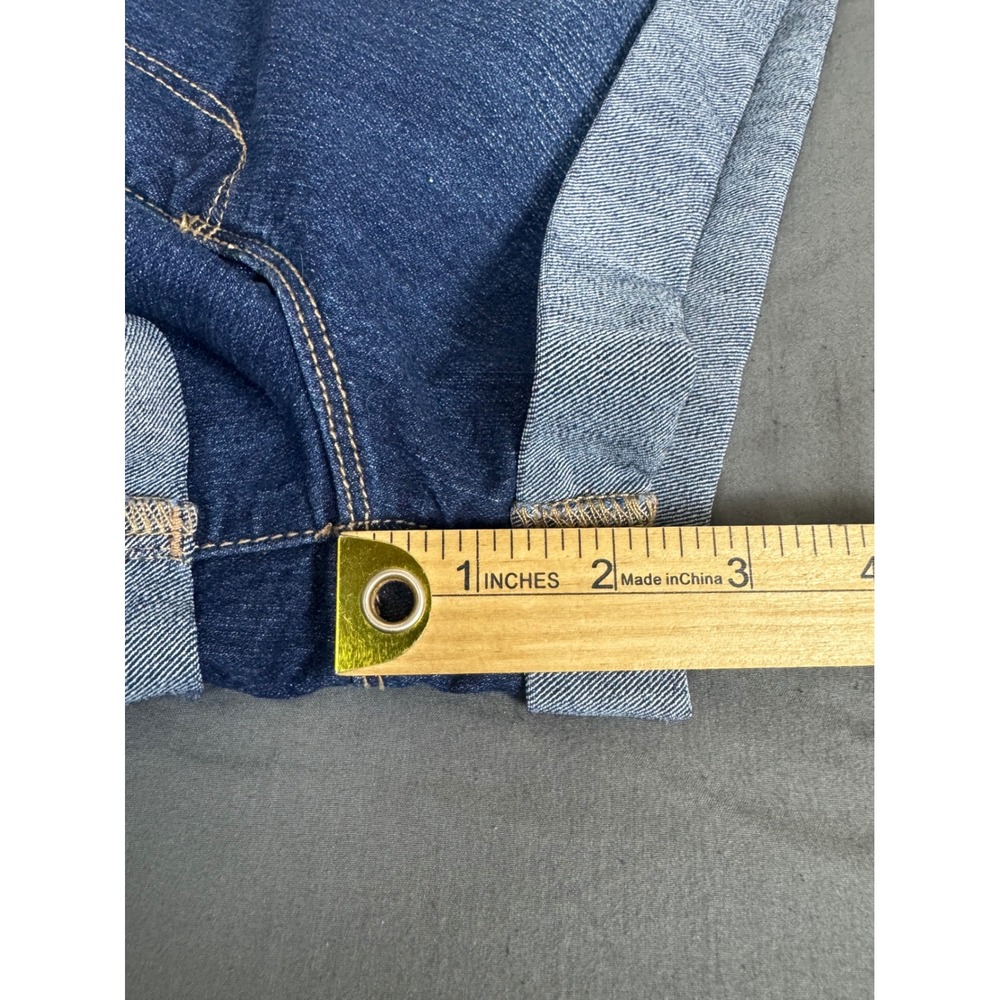 G by GUESS Womens High Waisted Cuffed Denim Shorts Dark Wash Blue Size 29 R60D08 - Picture 4 of 16
